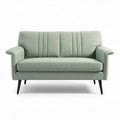 Groene stoffen bank van 180 x 85 x 85cm met moderne uitstraling